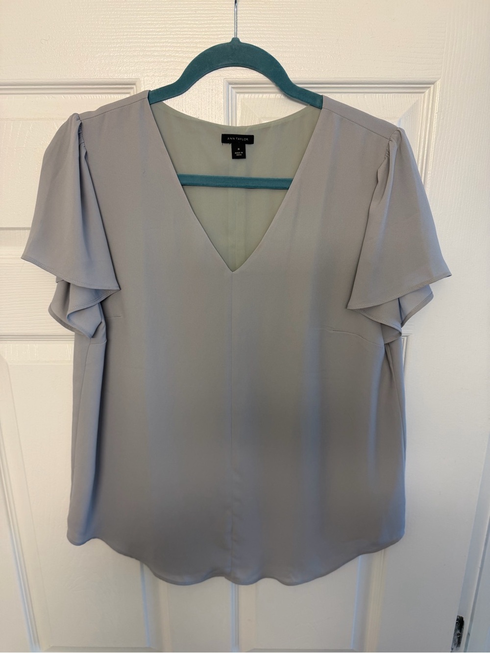 Gray Ann Taylor blouse